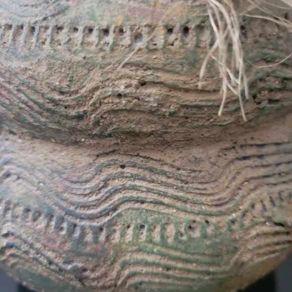 Rustic Terra Cotta Jug with Stopper Made in Mexico Unique - Picture 4 of 9